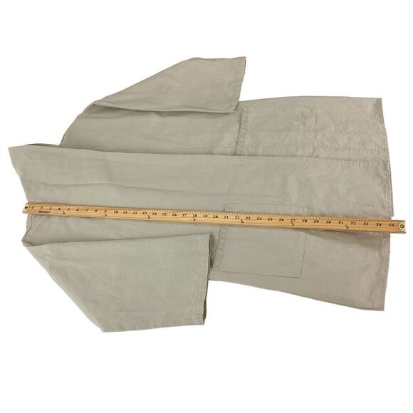 GUDRUN SJODEN Size Small S Open Jacket Topper Lagenlook Tan Beige Linen Cotton - Picture 5 of 8